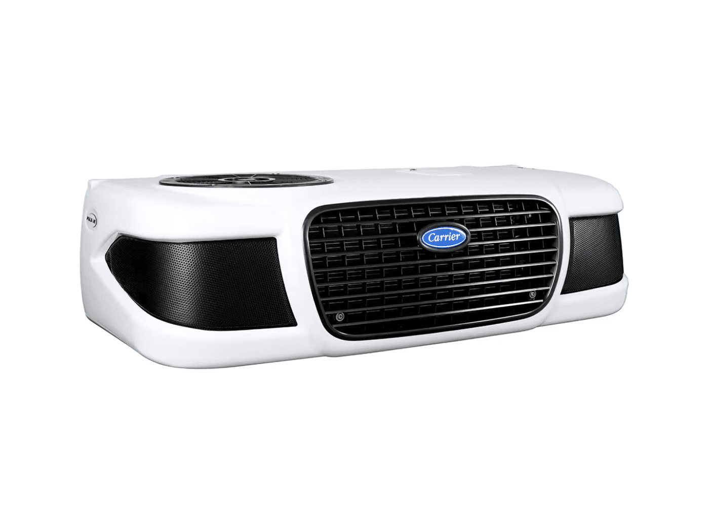 A Carrier Pulsor refrigeration unit, cut out on a white background